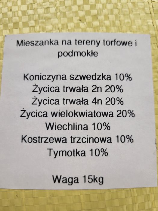 Mieszanka traw na gleby słabe koniczyna lucerna . Trawy kurier GRATIS