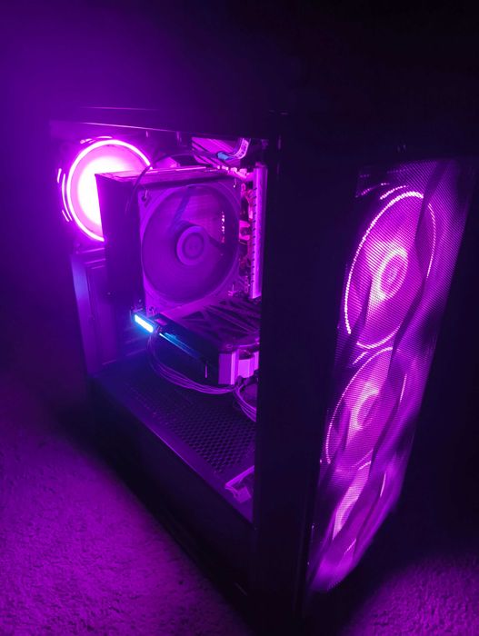 Komputer stacjonarny - R7 5700X + RTX 3060 Ti 8GB + 32GB DDR4 3600 - czarny