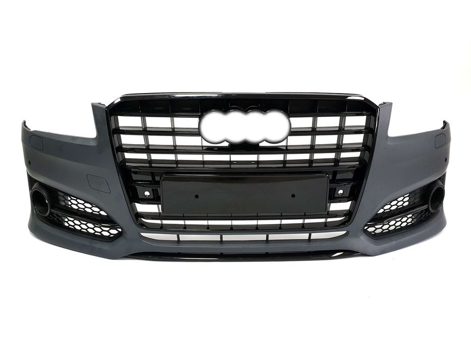 Передний бампер в стиле S8 Black AUDI A8 D4 2014-2017 года