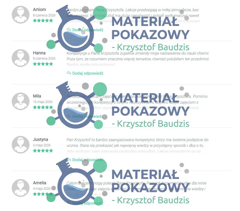 Korepetycje Chemia | Doświadczenia chemiczne | Matura 2027