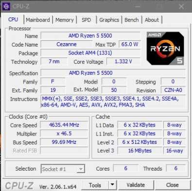Комплект для пк: r5 5500, 16GB озу, материнка с wi-fi и охлаждение