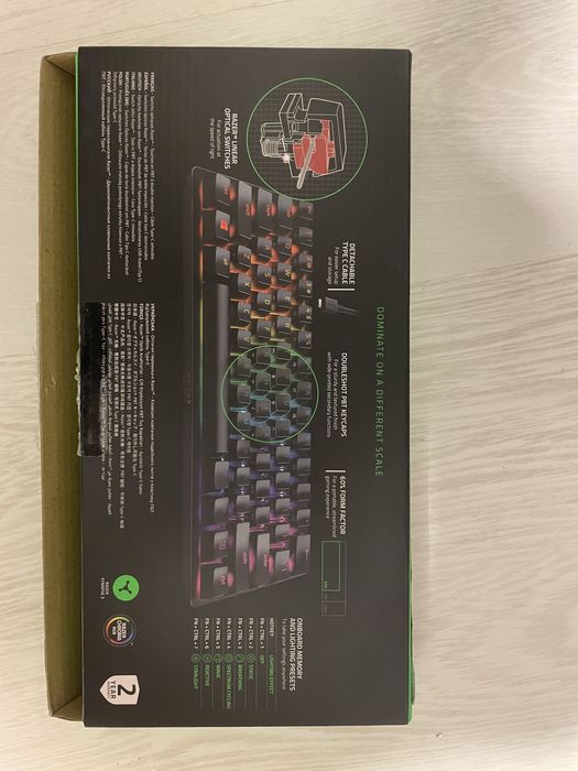 Klawiatura gamingowa Razer Huntsman Mini 60% (Red Linear Optical) + Pudełko