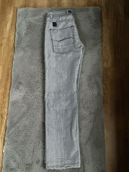 Szerokie spodnie srebrne y2k Rozmiar M Kangol Srebrne