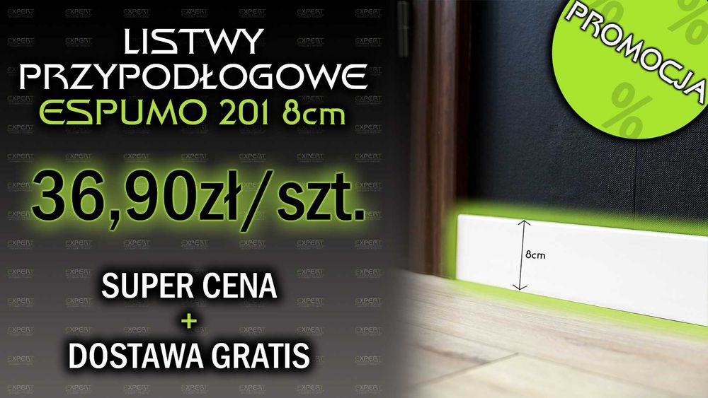 Listwa podłogowa Espumo 201 biała VOX