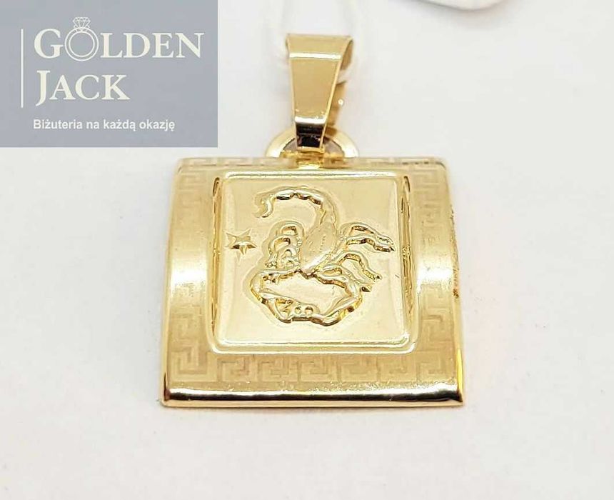 Złota zawieszka wisiorek Znak Zodiaku Skorpion złoto pr. 585 waga 1,4g