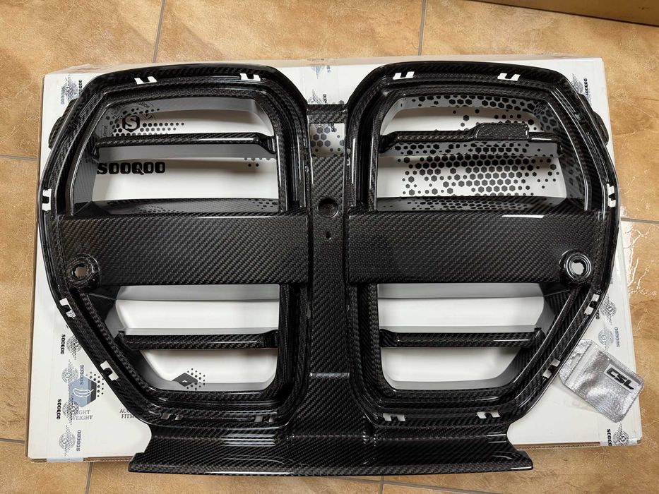 Ніздрі на BMW M3 G80 / G81 2021-2026 р решетка радиатора Карбон Sooqoo