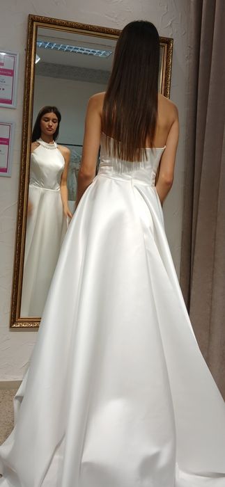 Свадебное стильное платье р.S