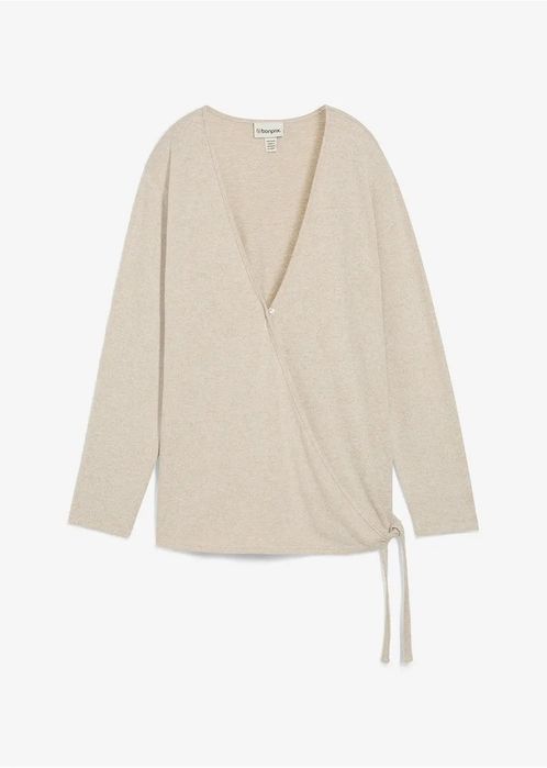 B.P.C sweter kopertowy beżowy r.40/42