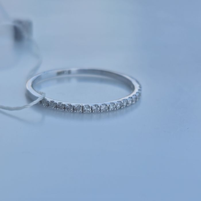 Каблучка з білого золота з діамантами. Дорожка. Нова. Бренд Sova.