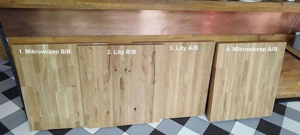 Blat na zamówienie - dębowy bukowy jesionowy - NA WYMIAR