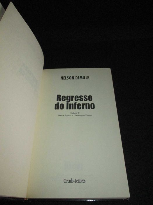 Livro Regresso do Inferno Nelson Demille Círculo de Leitores Capa dura