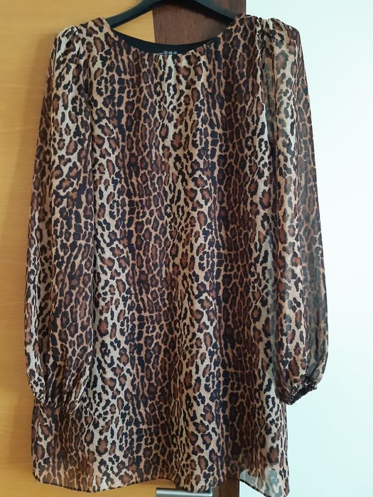 Vestido leopardo mulher
