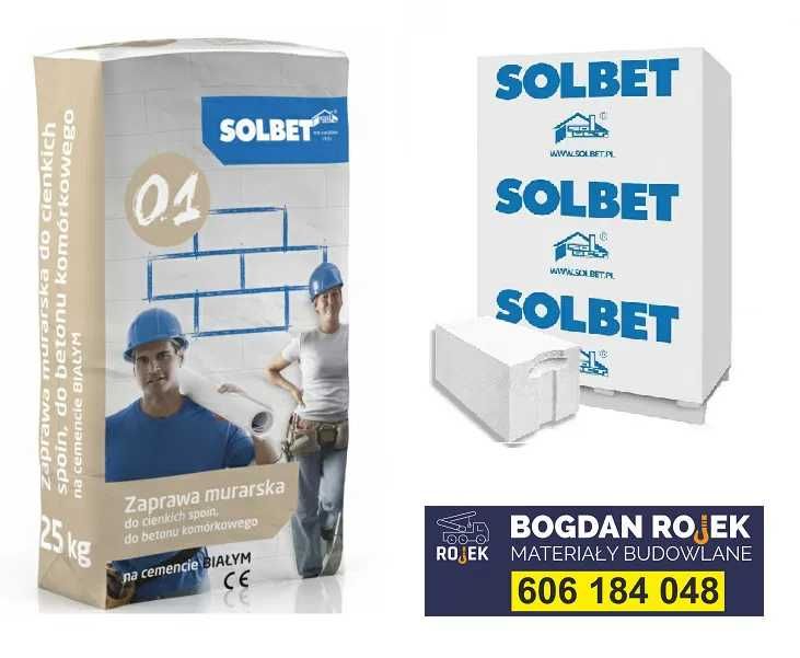 pustak SOLBET 24x24x59 bloczek betonowy silikaty suporex HDS zaprawa