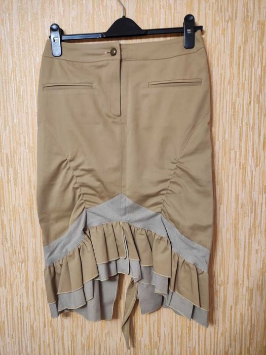 нова спідниця з воланами коттон міді на р.44-46/EUR36