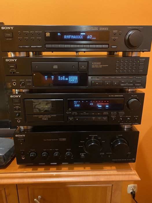 Wieża sony ES i QS plus kolumny Jamo C803