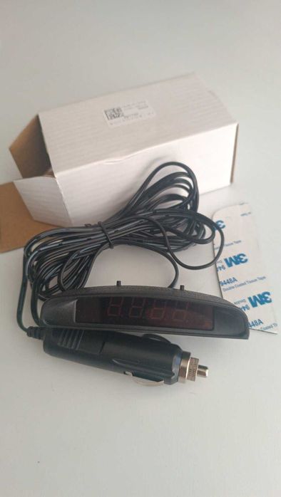 Годинник автомобільний + датчик зовнішньої температури + вольтметр