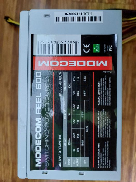 Zasilacz komputerowy Modecom  Feel o mocy 600