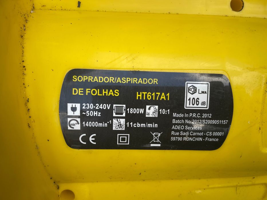 Soprador/Aspirador de folhas