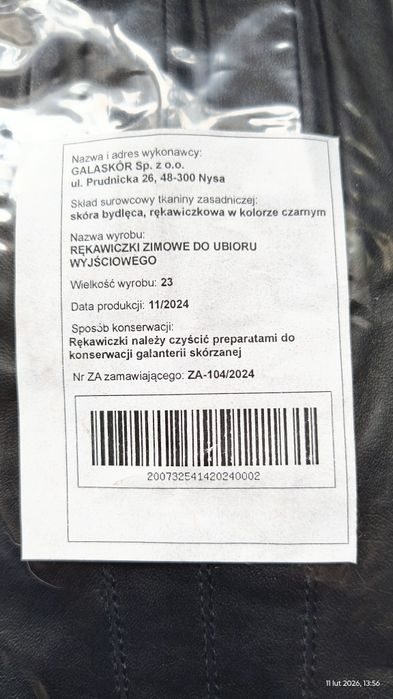 Rękawice skórzane męskie róż. 23