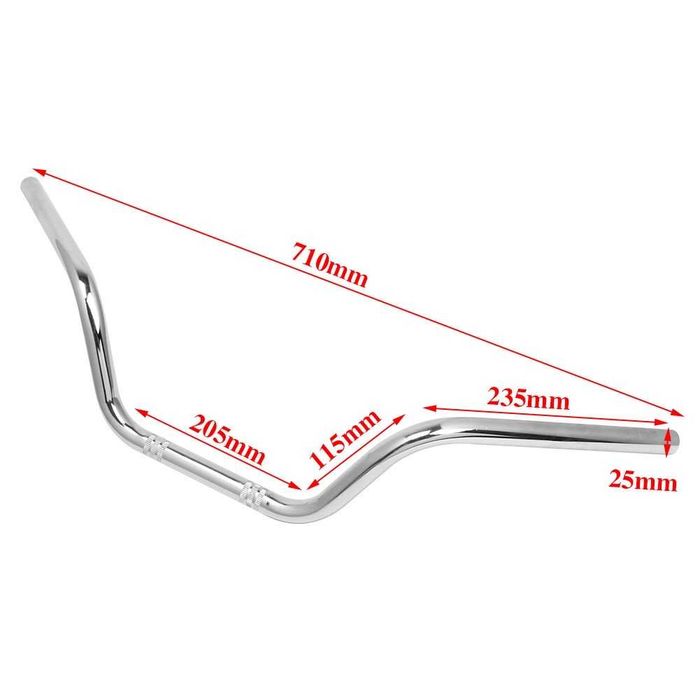 Guiador volante chooper elevado ape 15 cm 22 mm