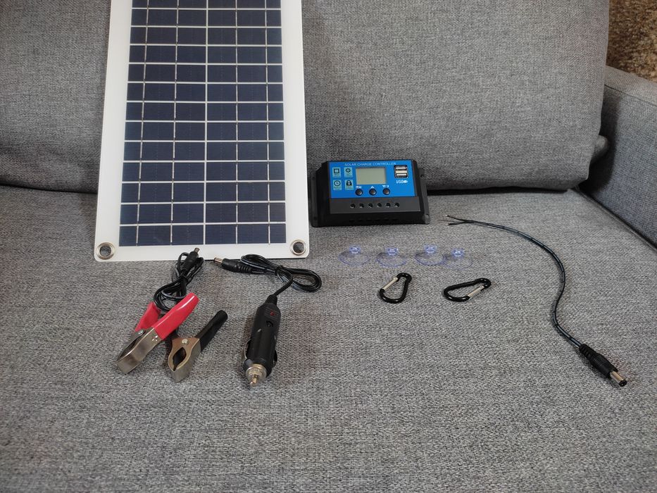 Солнечная панель 20 Вт. С контролером на 40Ам.