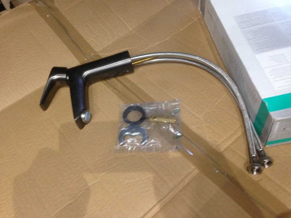 Hansgrohe Talis E bateria umywalkowa Czarny Chrom Szczotkowany