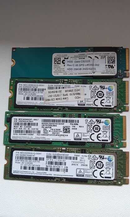 Dyski SSD 256GB, używane