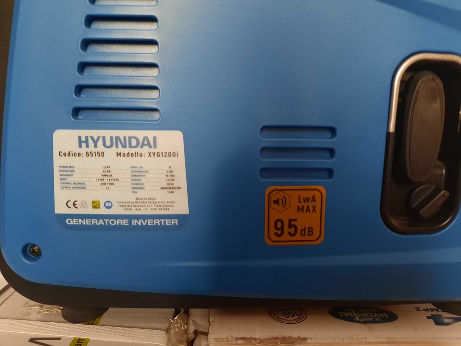 Генератор ІНВЕРТОРНИЙ / Hyundai H65150/ 1.2 КВТ / 230В/50Гц. / ITALY