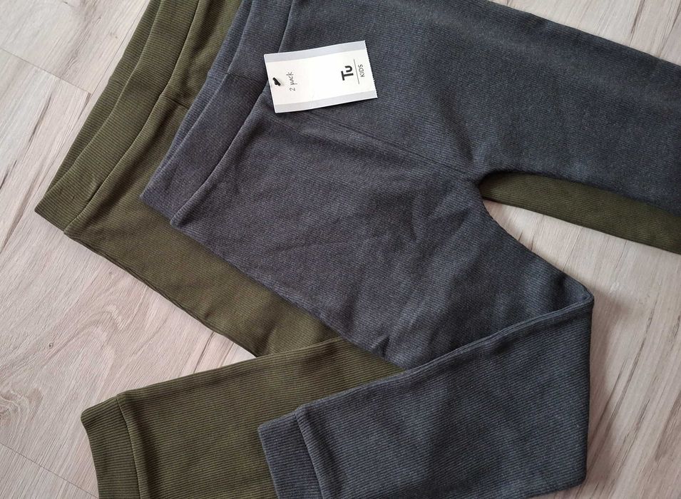 2 pack spodnie - legginsy TU prążek 4-5 lat / 104-110cm