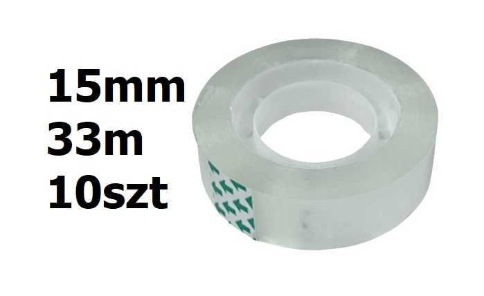 Taśma klejąca biurowa 15mm dł. 33m 10szt