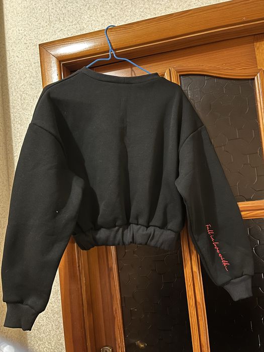 Чорна кофта на флісі MANDARIN