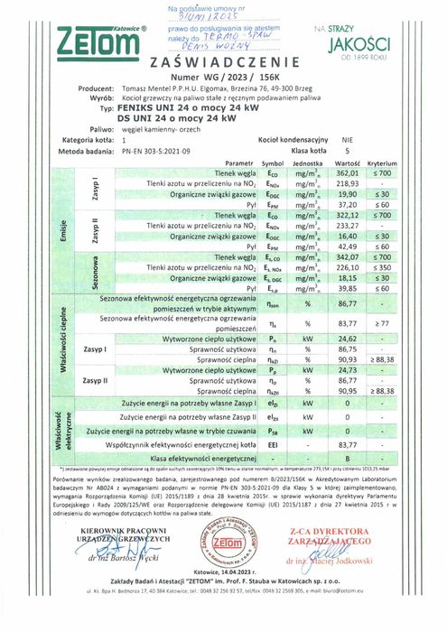 Kocioł Klasa 5 24KW do 280m2 piec na drewno węgiel Fenix uni GWARANCJA