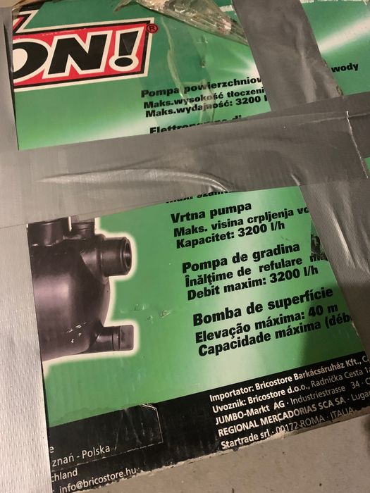 Nowa Pompa powierzchniowa do wody 800W 3200l/h