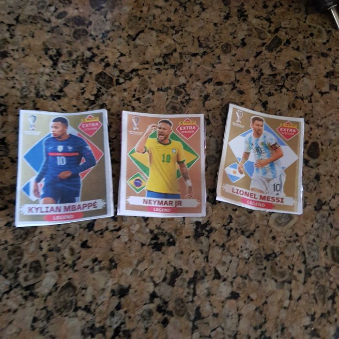 Cartas legends messi mbappe e neymar