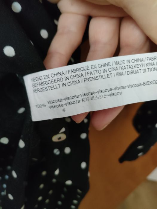 Sukienka czarna w białe grochy rozm. M