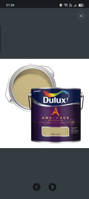 Farba ceramiczna Dulux Ambiance Ceramic fresh gold 2.5l