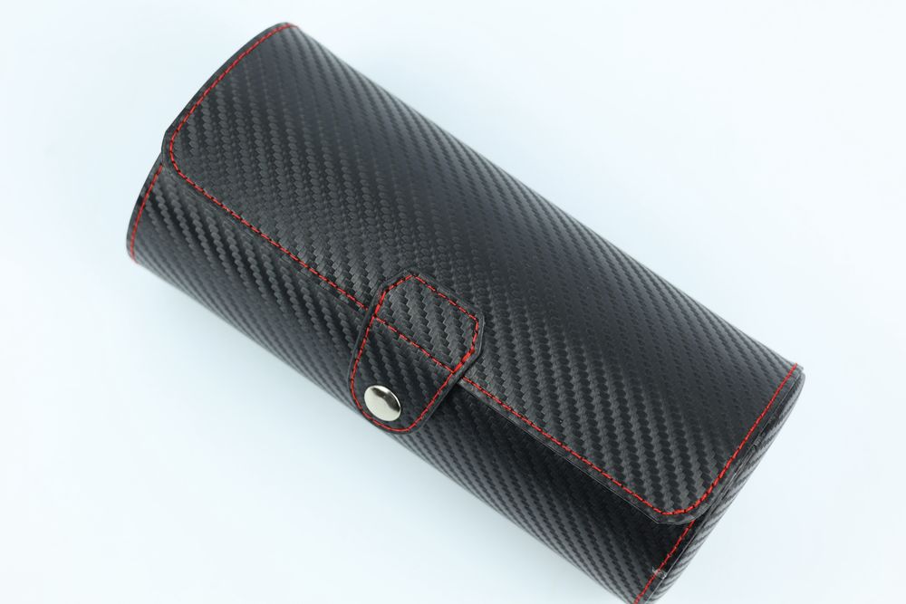Etui na zegarki (3 sloty) w strukturze ala carbon