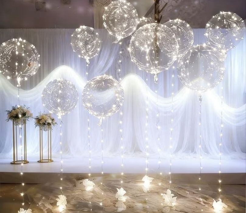 5 X balony świetlne LED wesele urodziny walentynki