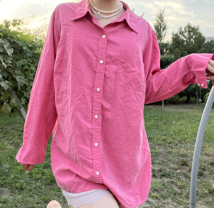 сорочка оверсайз пінкі L-XL