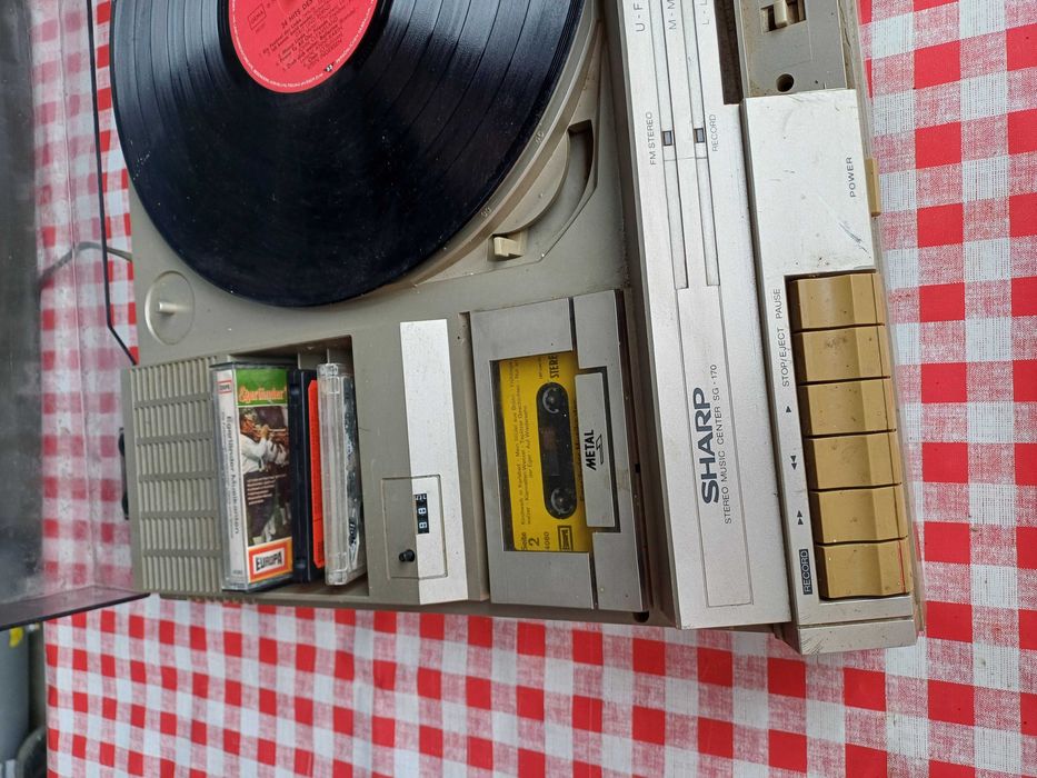 SHARP SG-170 stereo music center Gramofon