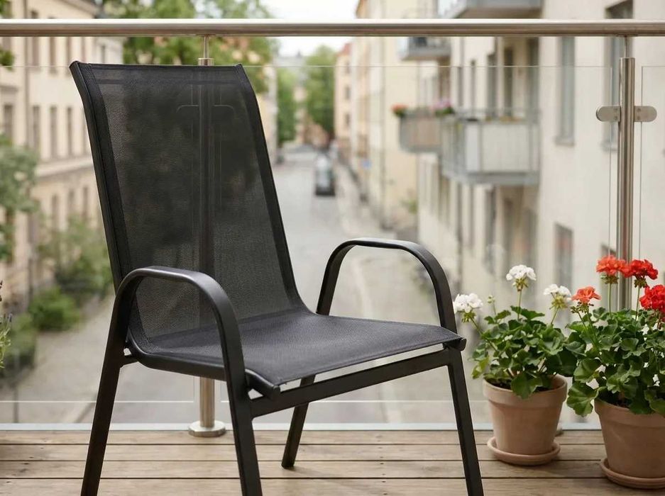 Meble Ogrodowe na Balkon Taras Zestaw Stolik + 2 Krzesła Nowe