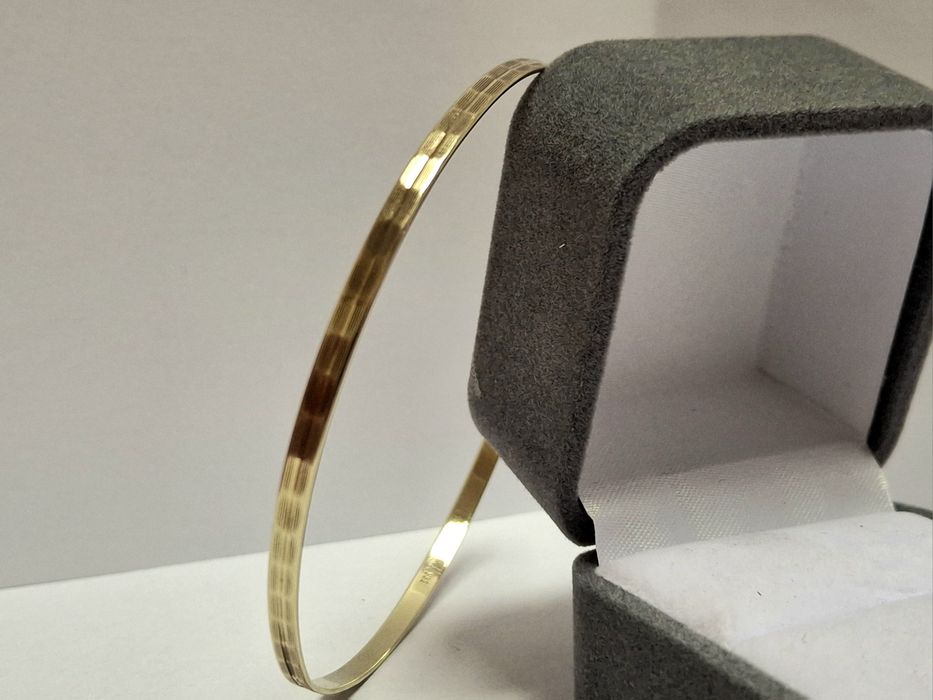 Bransoletka Złota Bangle Kółko Jedyny Taki wzór zloto