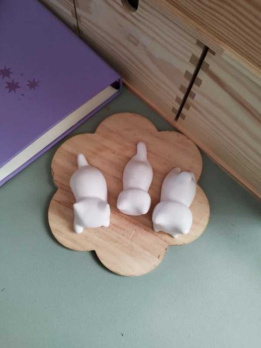 3 peças de decoração de gato