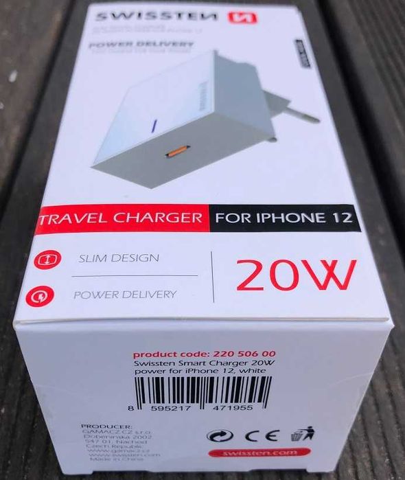 Szybka Ładowarka Sieciowa SWISSTEN USB-C PD 20W * Video-Play Wejherowo