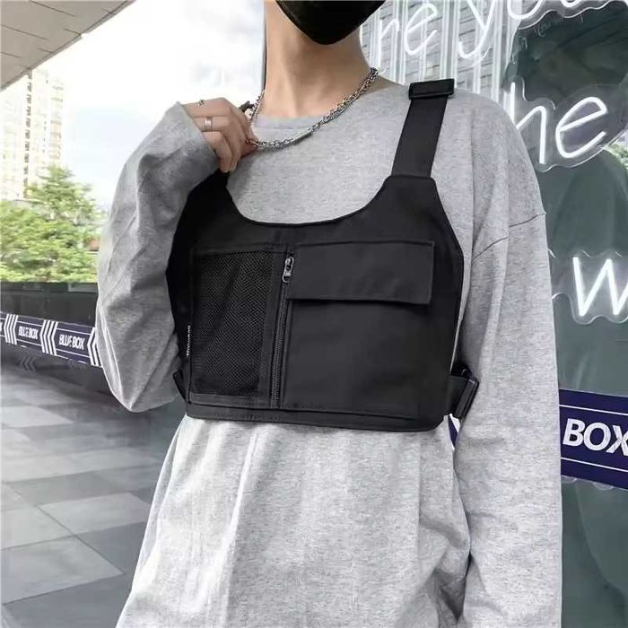 Bolsa tática de peito unissexo para motociclistas