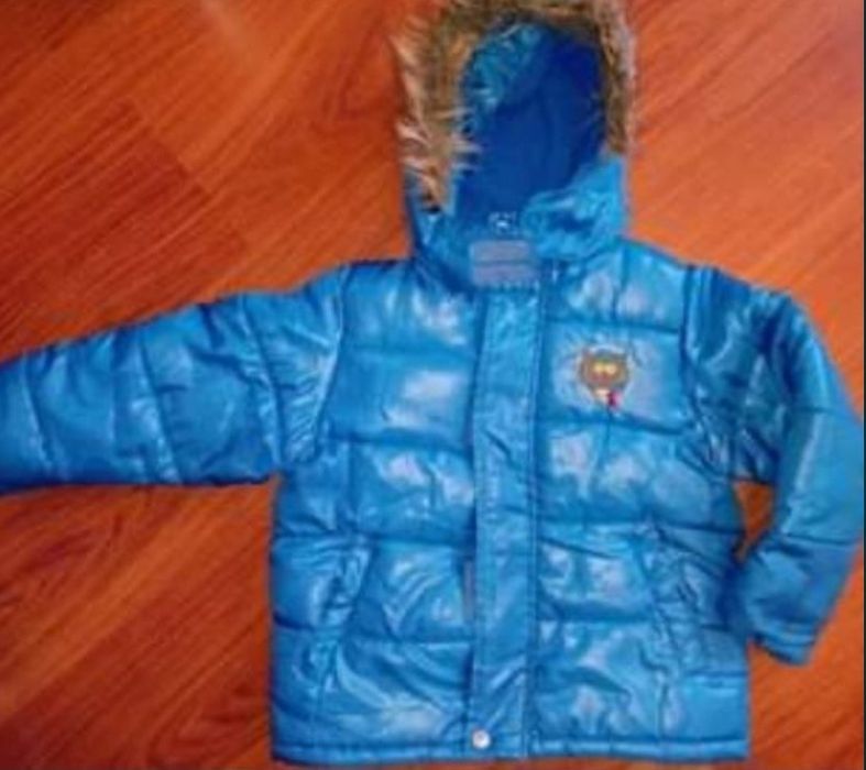 Kurtka pikowana r.110 kolor chabrowy