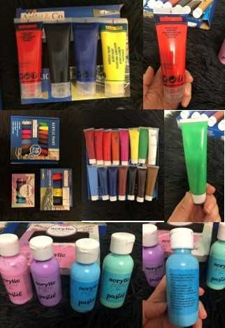 Фарби акрилові 1 лот- 1 Набір 16 кольорів і 2 Набори по 4 кольори