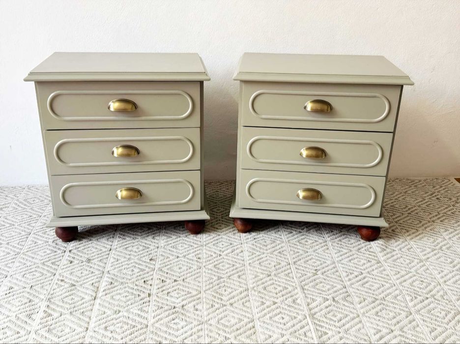 Cómoda + 2 Mesas de Cabeceira Restauradas | Charme, Qualidade e Elegância Intemporal