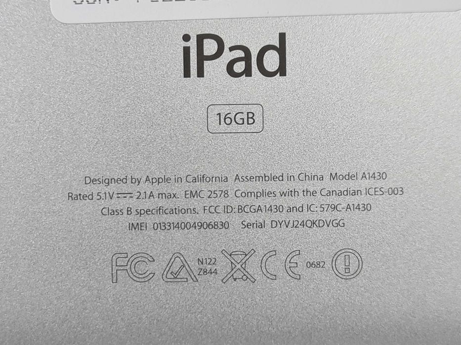 Apple iPad 3, A1430, 16 GB, Wi-Fi + 3G64283777257475121