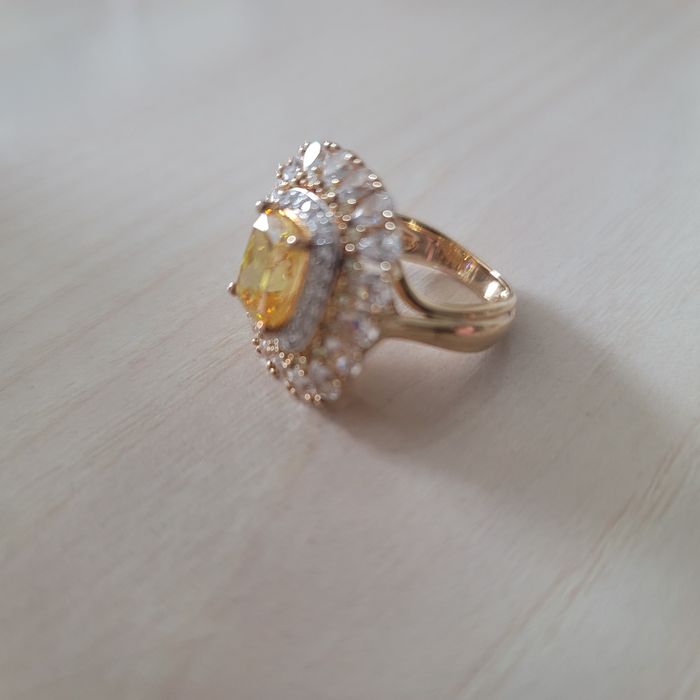 Каблучку срібна позолочена. 925 проба.